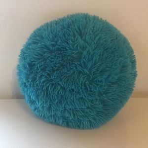 Fun Soft Turquoise Long Hair Fuzzy Pillow
